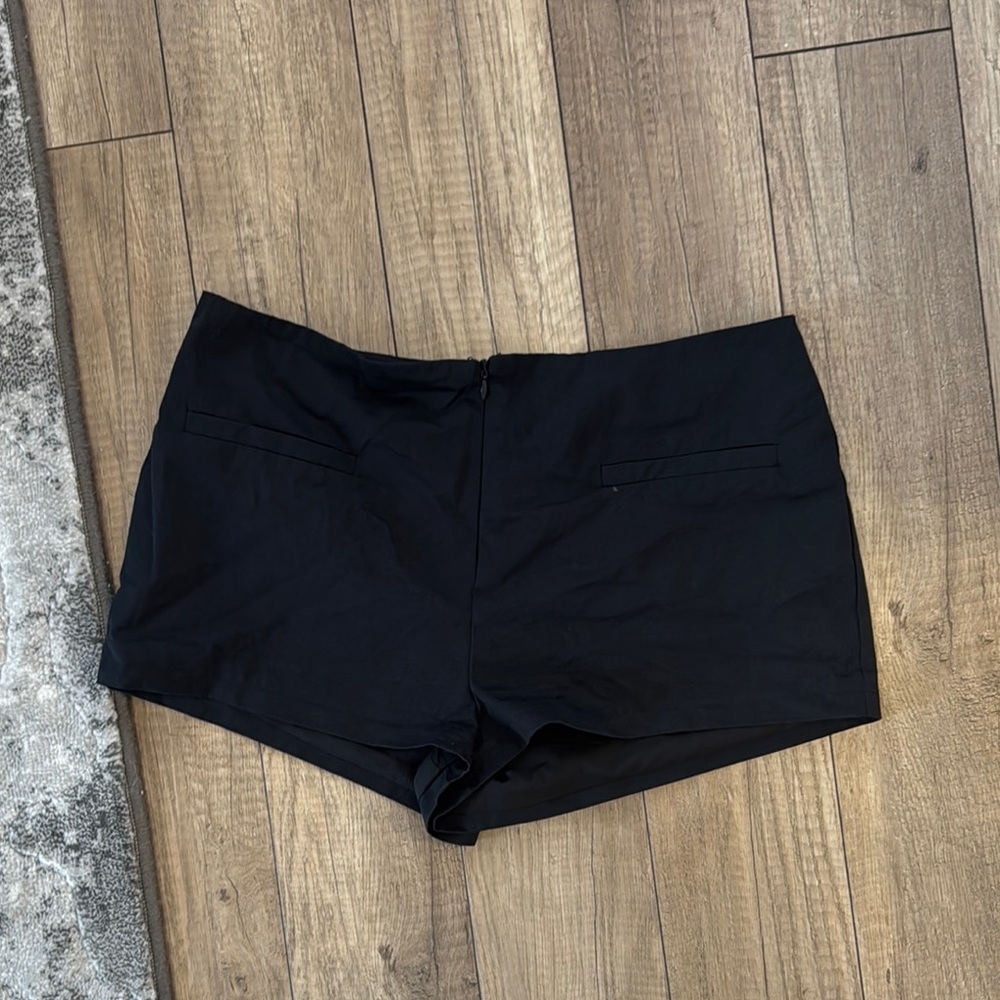 Peppermayo Black High Waist Shorts Structured Design